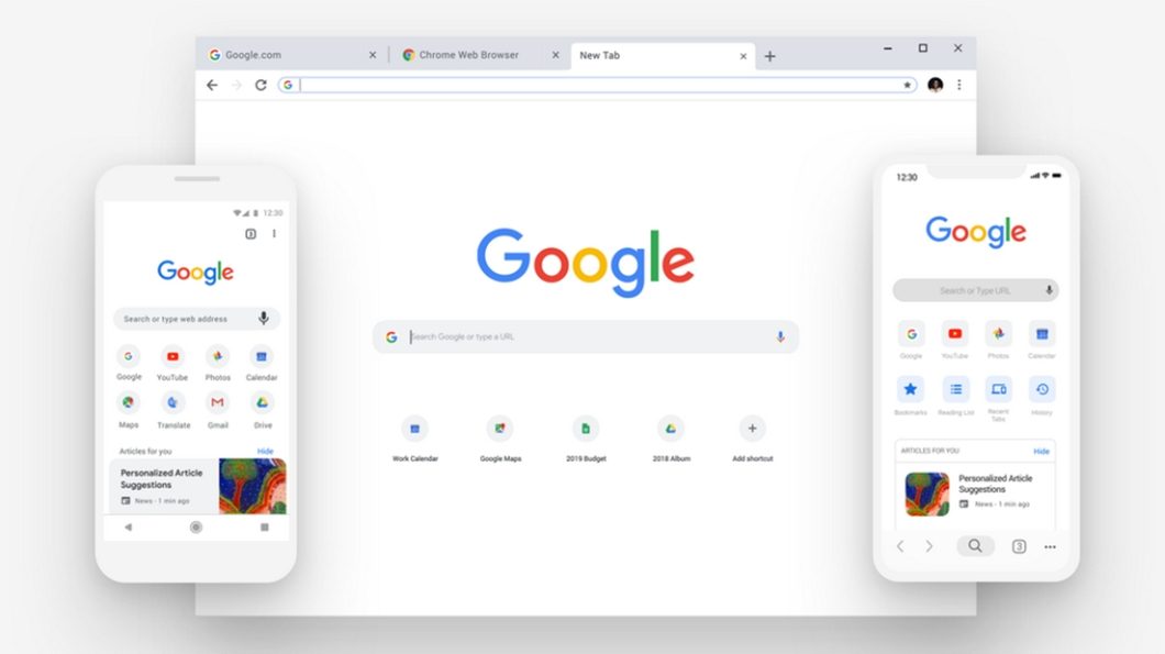Google Chrome - nova interface