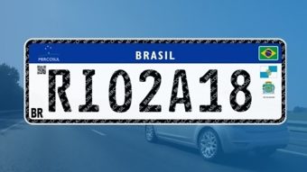 Novo padrão de placas de carro começa a ser usado no Brasil