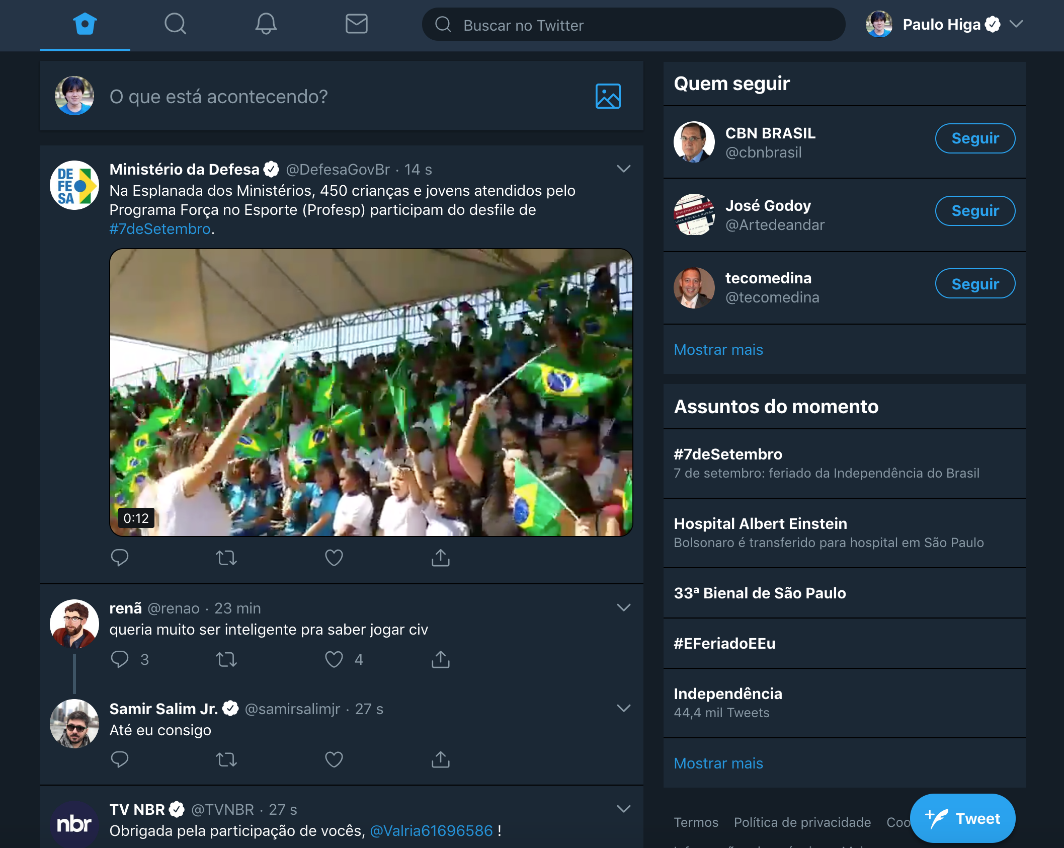 Twitter testa nova interface na web com itens salvos, modo noturno e economia de dados