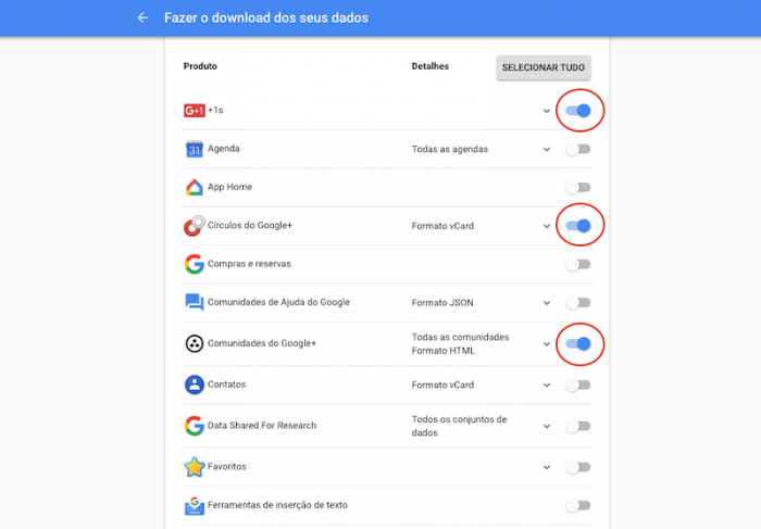 Backup do Google+ Google Plus