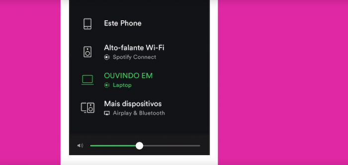 Dispositivos Disponívels Spotify Connect 02