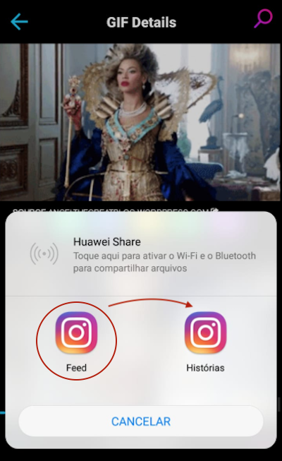 GIF aplicativo Instagram