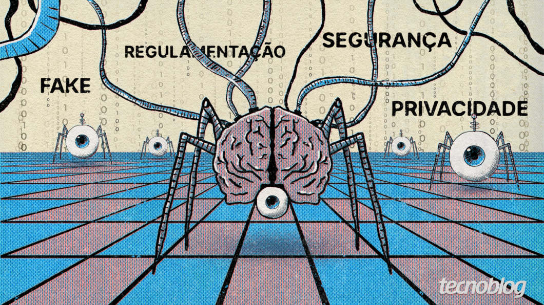 Ilustração sobre os perigos da Inteligência artificial