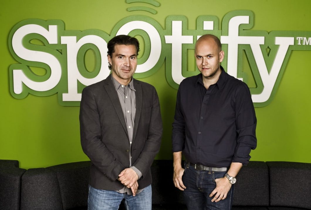 Martin Lorentzon e Daniel Ek, fundadores do Spotify
