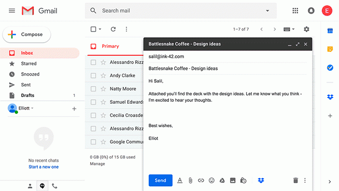 Gmail ganha nova integração com serviços como Dropbox e Box
