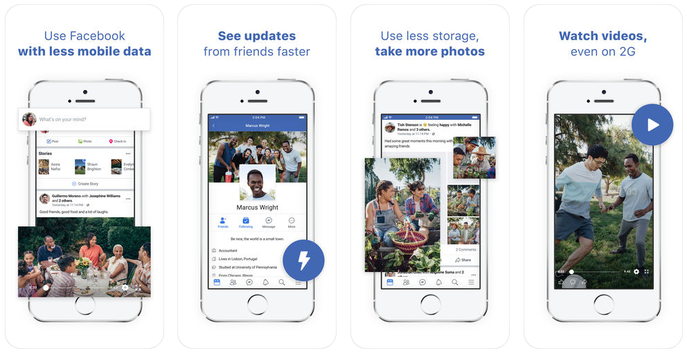 Facebook Lite e Messenger Lite chegam ao iOS, mas não no Brasil