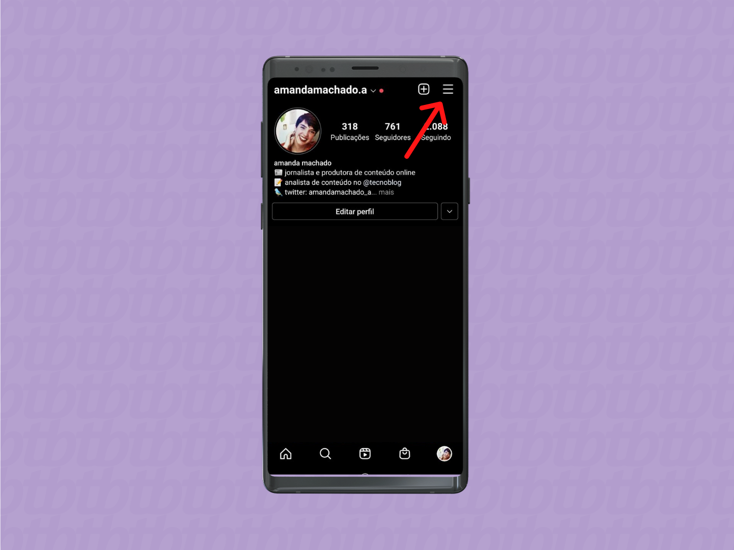 screenshot perfil instagram