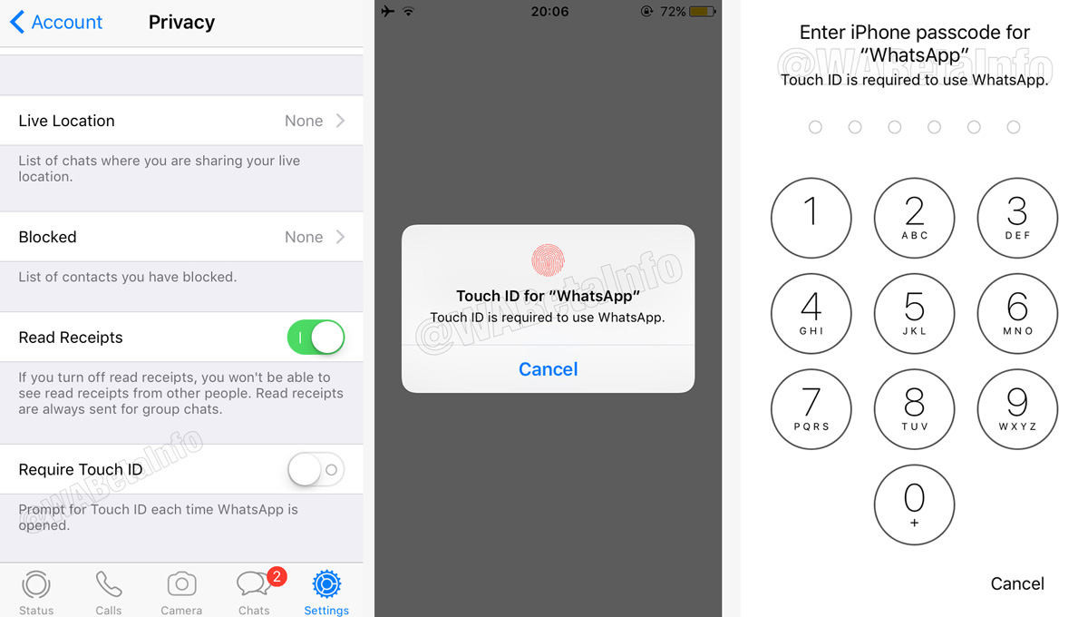 WhatsApp terá suporte a Touch ID e Face ID para proteger mensagens no iPhone