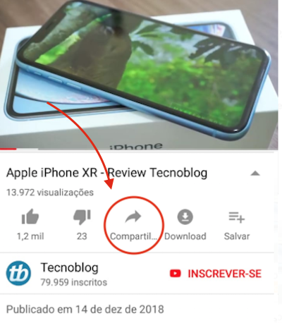 Compartilhar Youtube Video