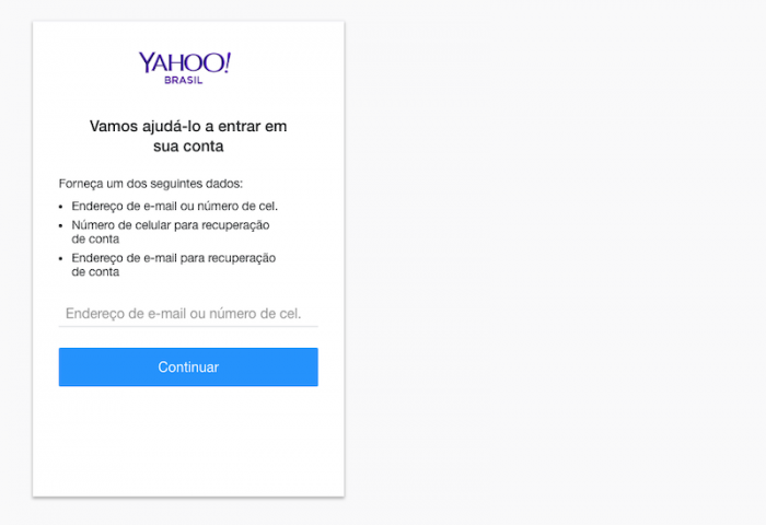 Como entrar no Yahoo com login e senha 