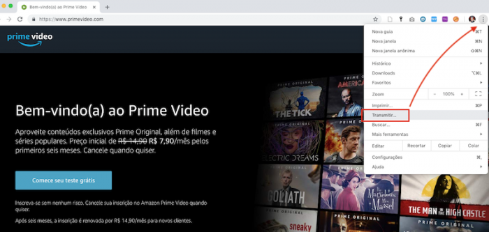 Transmitir Amazon Prime Video - Chromecast