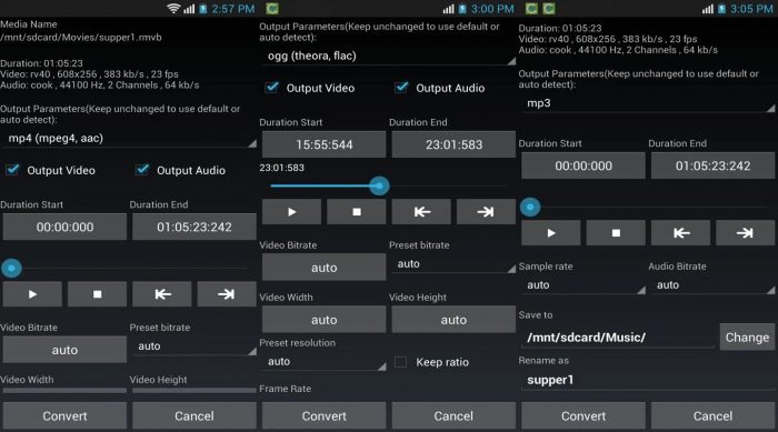 Android / Media Converter / converter vídeo em áudio
