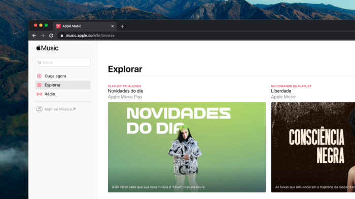 Apple Music Web (Imagem: Reprodução/Apple)