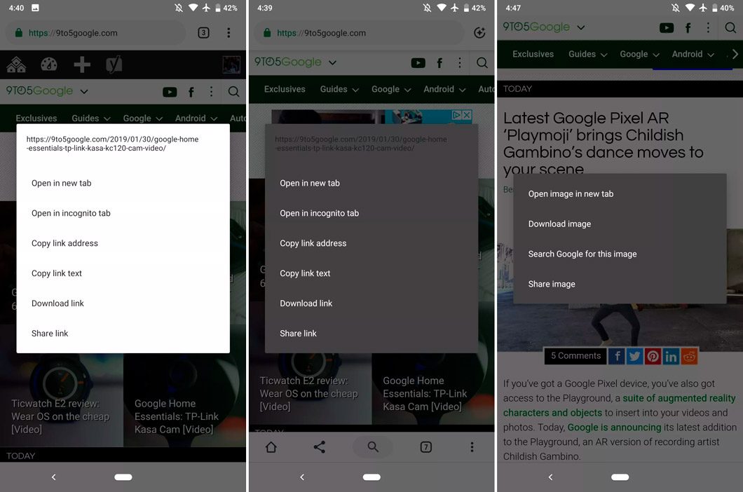 Google Chrome testa modo escuro no Android