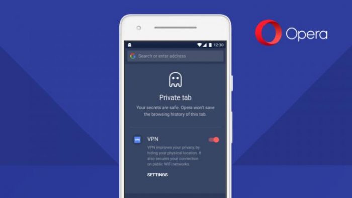 Opera para Android - VPN