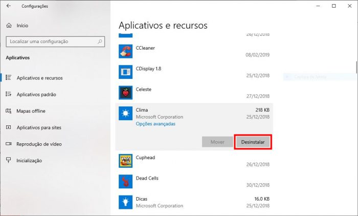 Microsoft / configurações do Windows 10 / como desinstalar aplicativos nativos do windows 10