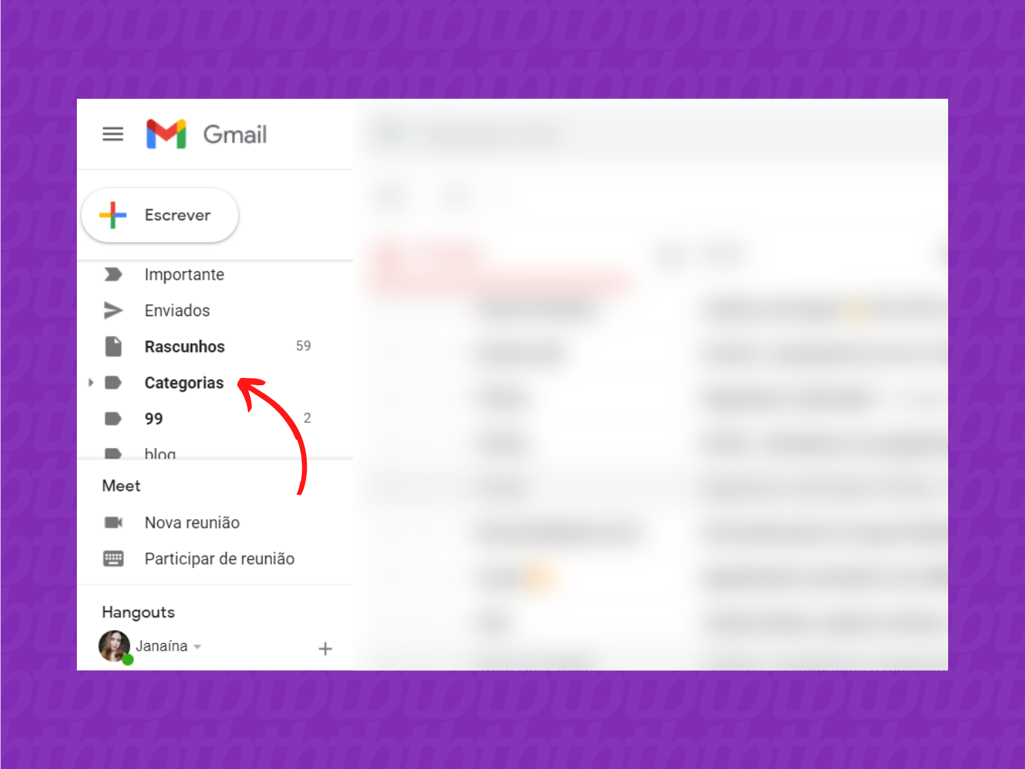 Categorias no Gmail