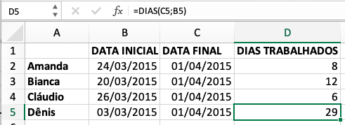 Calculadora de dias entre datas [Cálculo calendário] 