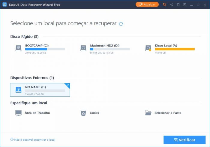 EaseUS Data Recovery Wizard / como recuperar cartão de memória corrompido