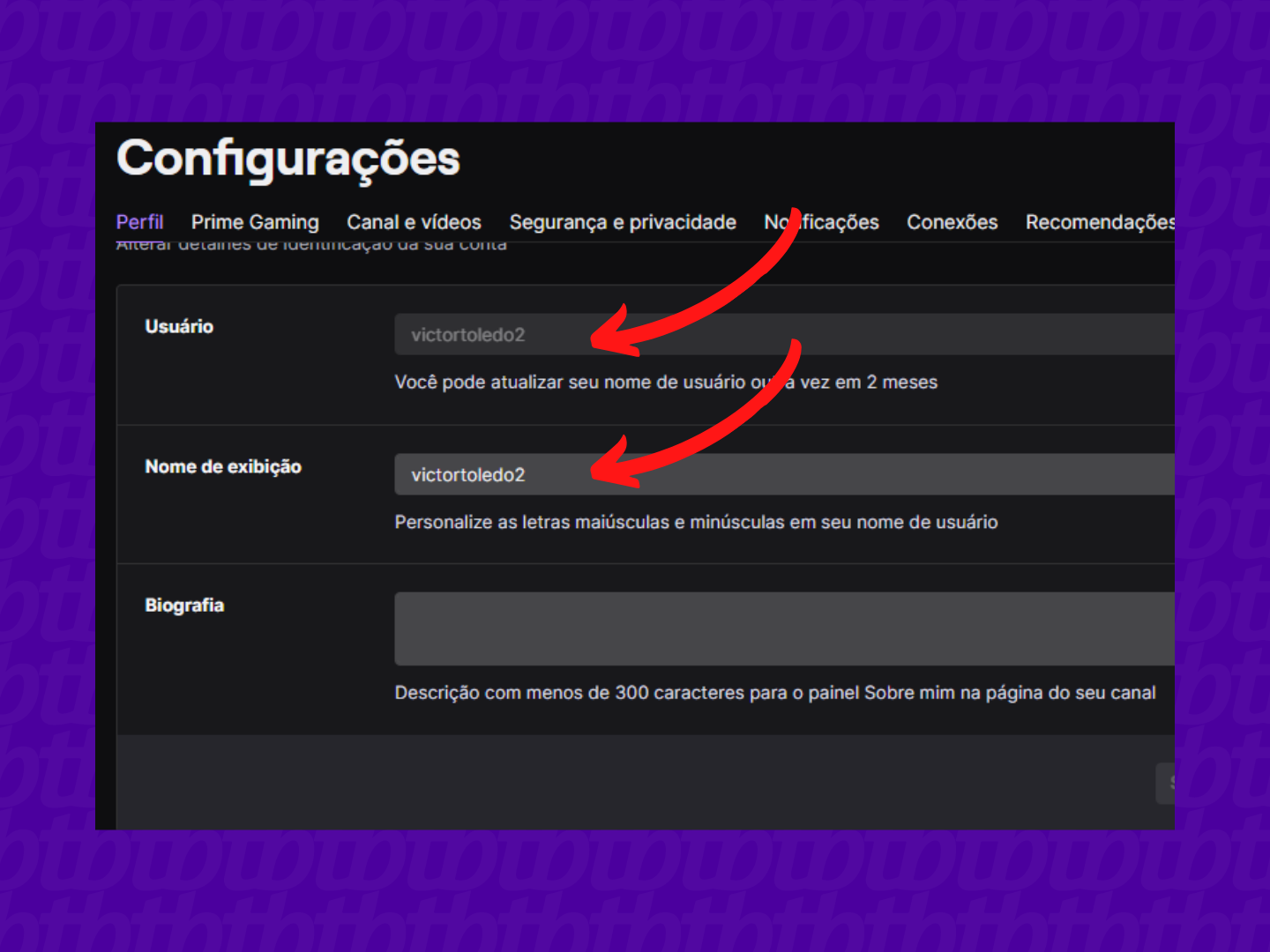 Como mudar de nome na Twitch depois de criar a conta