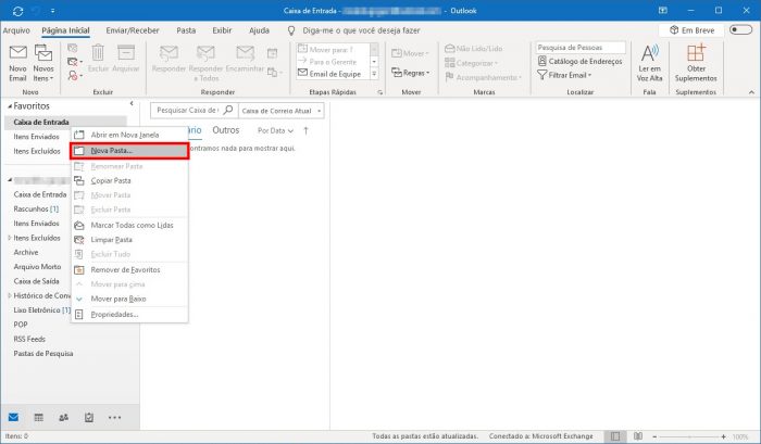 Microsoft Outlook / Como criar pasta no Outlook