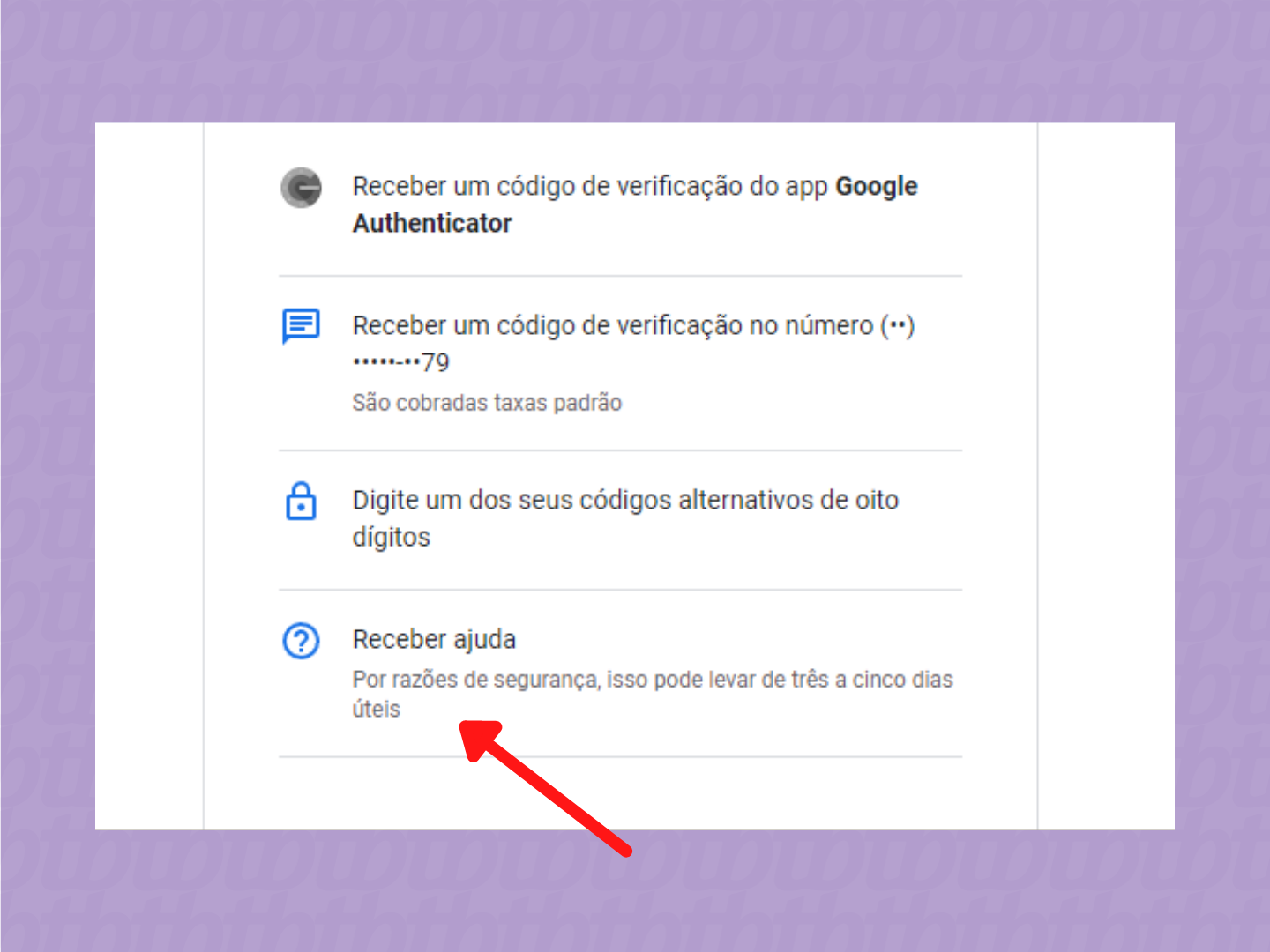 screenshot receber ajuda google