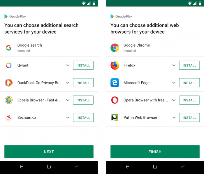 Google vai sugerir opções de busca e navegadores no Android