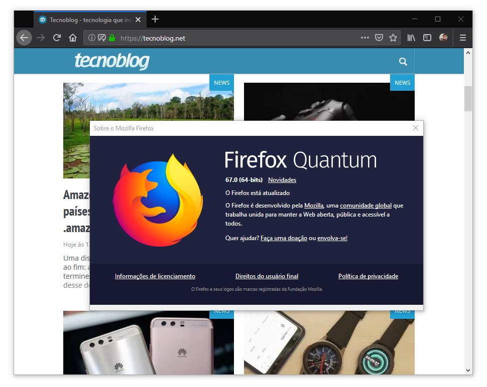 Firefox 67 promete maior velocidade e traz controles de privacidade