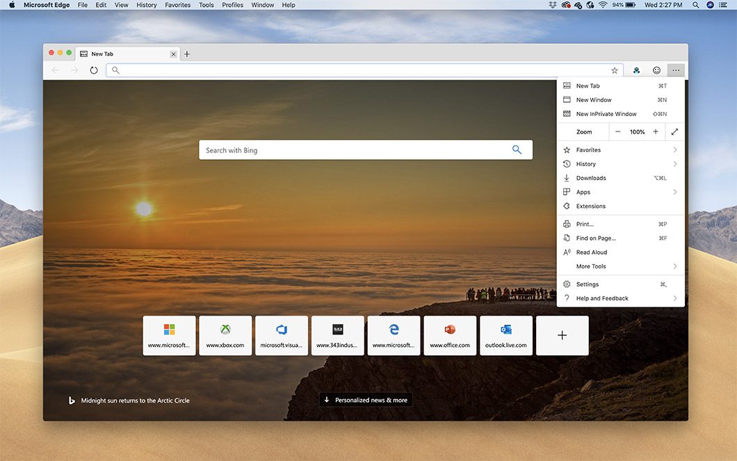 Microsoft Edge chega em testes ao Mac com suporte à Touch Bar