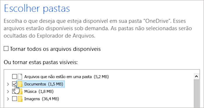 Windows / OneDrive / como salvar pastas no onedrive