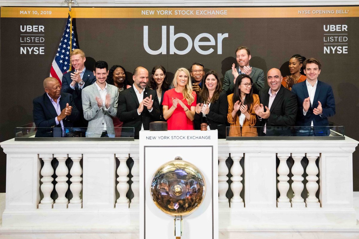 Ações da Uber caem 7% em estreia na bolsa de valores