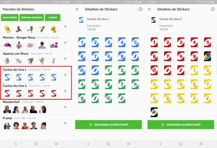 Android / Figurinhas memes brasileiros - WAStickerApps / como jogar uno do whatsapp