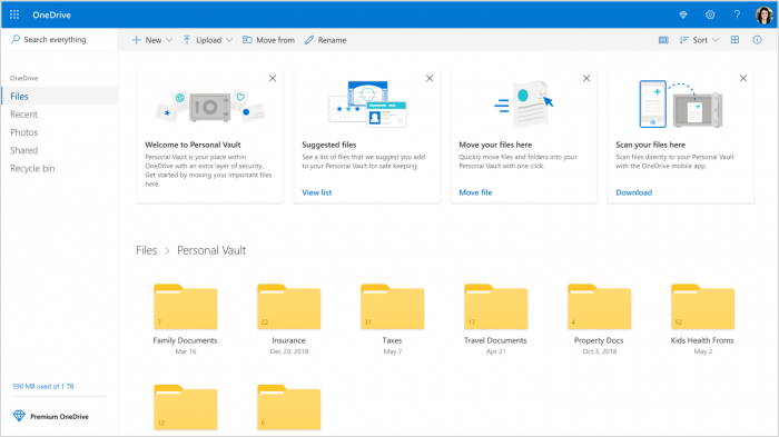 OneDrive Personal Vault Desktop