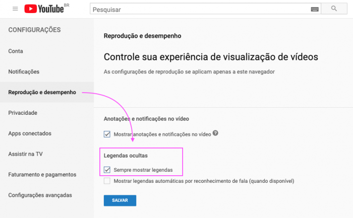 Como colocar legenda no YouTube