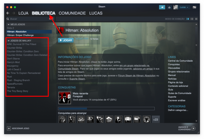 Como adicionar pastas de jogos na biblioteca do cliente Steam no