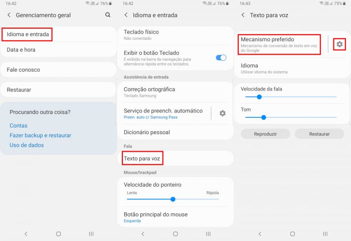 Android / Configurações de voz / como mudar a voz do google maps