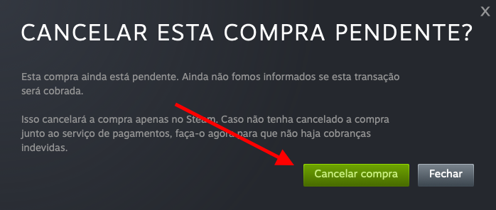 Como cancelar compra no Steam