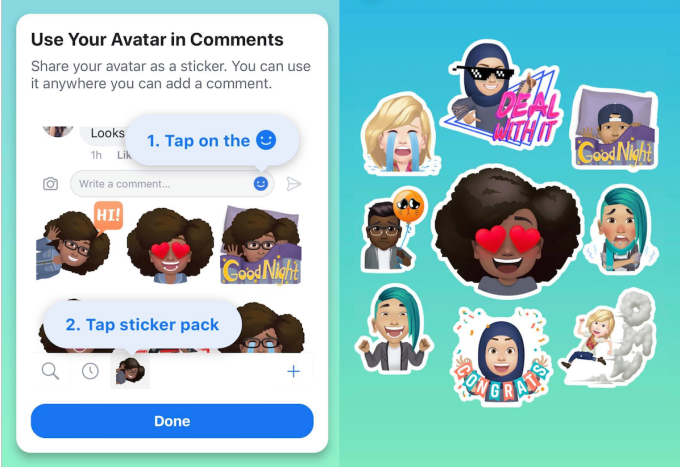 Facebook Avatars permite criar stickers e personagens 3D