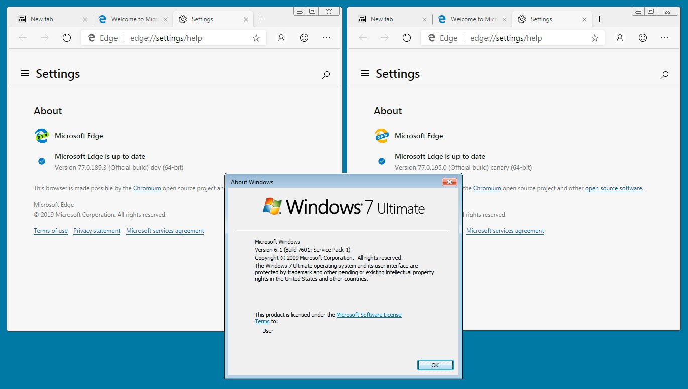 Primeiro beta do Edge com Chromium chega ao Windows 7, 8 e 8.1