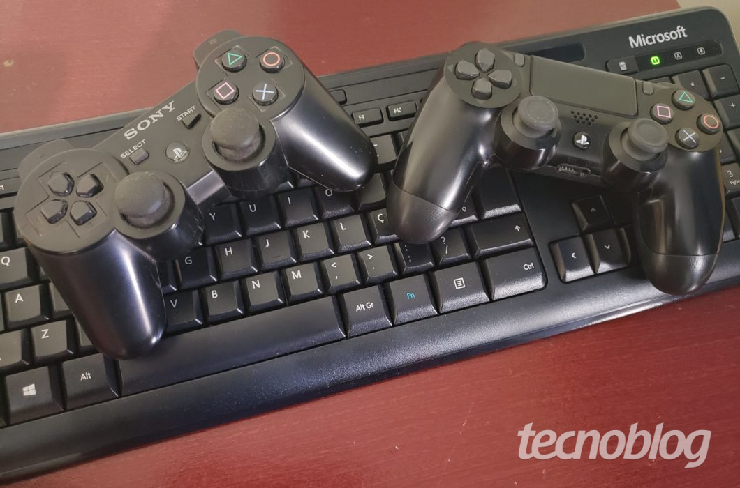 Teclado Microsoft e controles do PS3 e PS4 / como usar controle de ps3 no pc