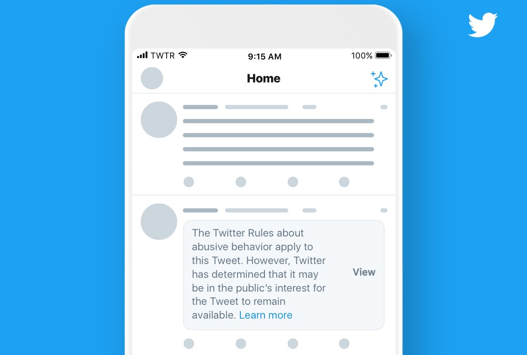 Twitter colocará aviso em tweets de políticos que violam regras de uso