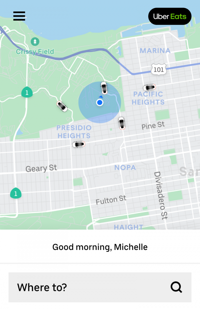 Uber testa integração com o Eats em seu aplicativo principal
