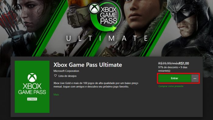 Xbox Live Gold + Game Pass Ultimate Código 12 Meses