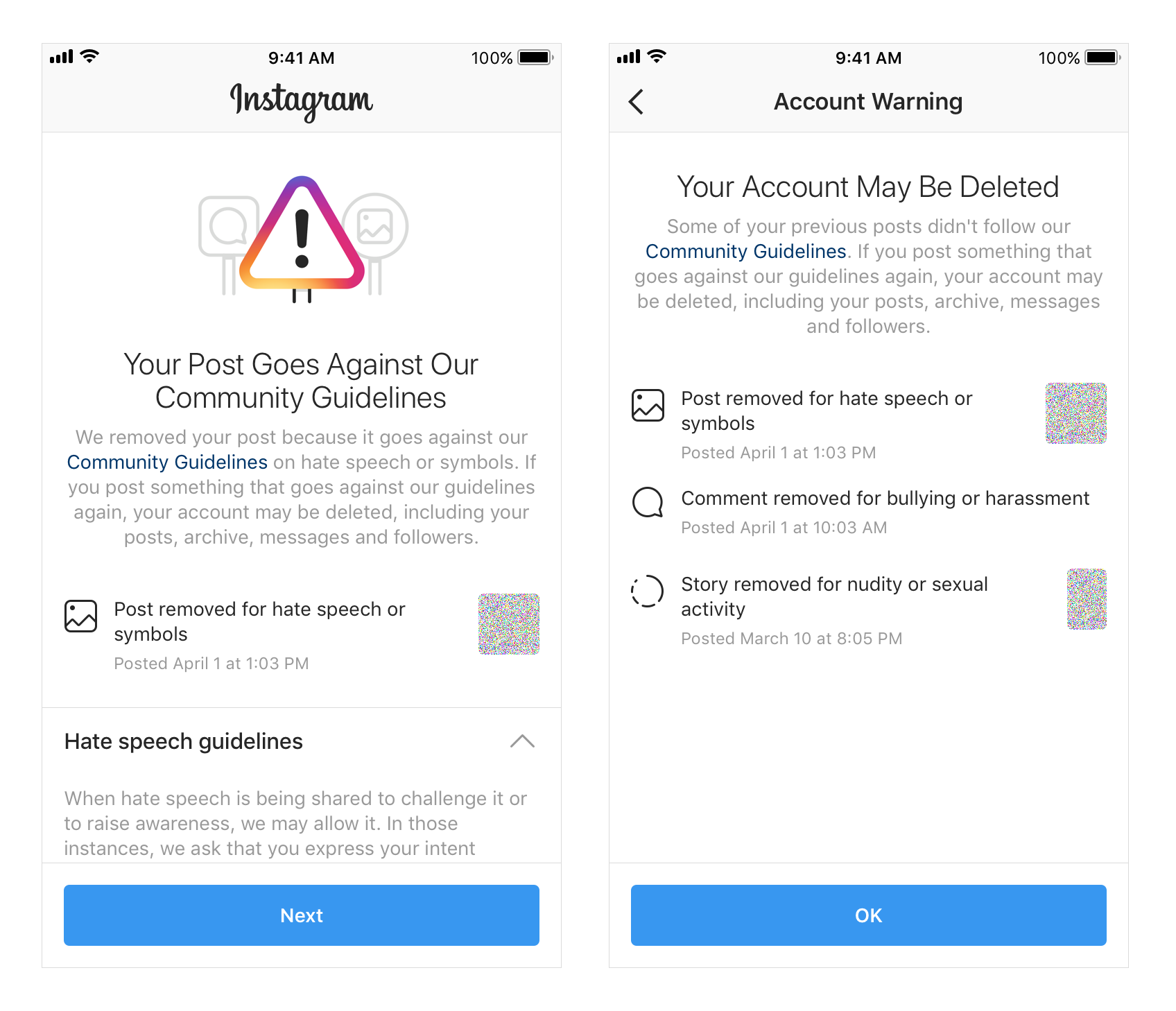 Instagram vai avisar usuários prestes a serem banidos