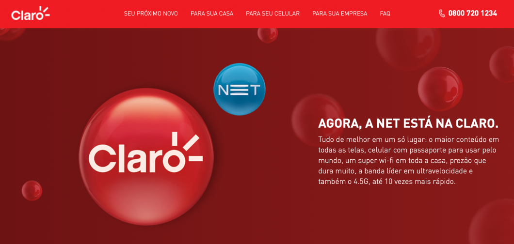 NET Oficial, NET está na Claro - No site é mais barato