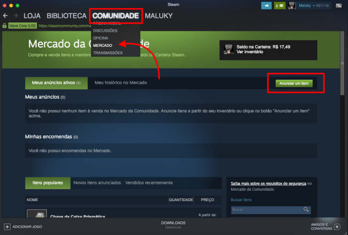 Como ganhar dinheiro no Steam [venda cartas, itens e armas] – Tecnoblog