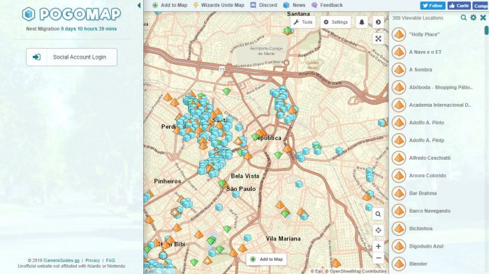 PoGoMap / mapas pokémon go