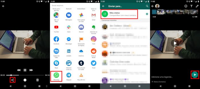 Android / WhatsApp / como colocar um vídeo inteiro no status do whatsapp