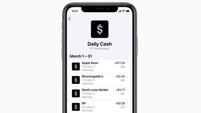 Apple Card e Daily Cash