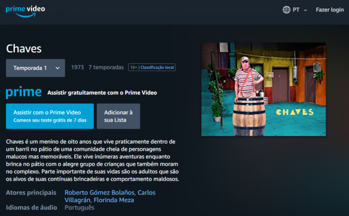Chaves no Amazon Prime Video